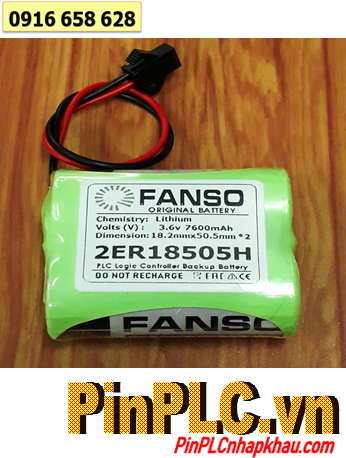 Fanso 2ER18505H (2 viên ghép bộ), Pin nuôi nguồn PLC Fanso 2ER18505H lithium 3.6v 8000mAh